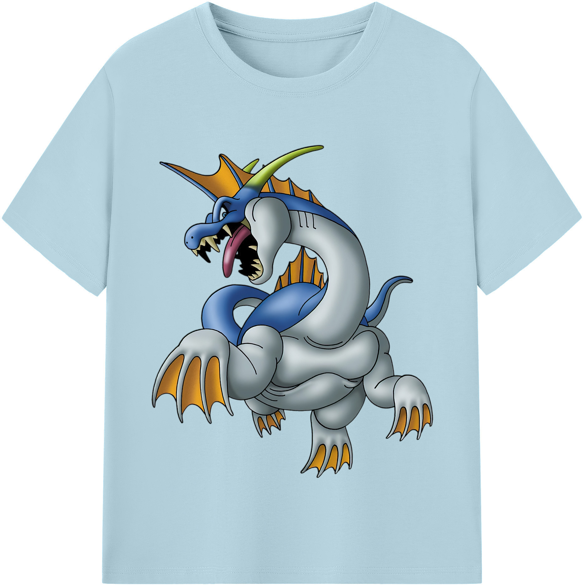 （画像用） ドラゴンクエスト Doragon Kuesuto Dragon Quest 綿100％半袖Tシャツ（フロントプリント）